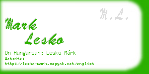 mark lesko business card