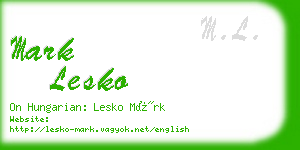 mark lesko business card